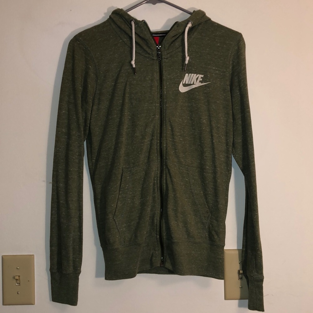 Green Nike Zip-up Hoodie